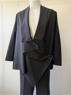 Kedem Sasson Asymmetrical Blazer Black Size Small